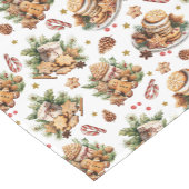 Pinienbäume, Candy Canes und Holiday Süßigkeiten M Kurzer Tischläufer (Ecke)