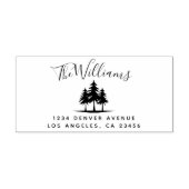 Pinienbäume der Rücksendeadresse Permastempel (Design)