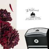 Pinienbäume der Rücksendeadresse Permastempel