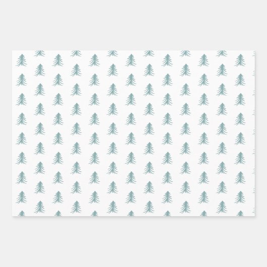 Pinienbäume, die den Urlaub koordinieren Geschenkpapier Set (Vorderseite 3)