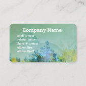 Pinienbäume Gebirge Aquarellkunst Visitenkarte (Rückseite)