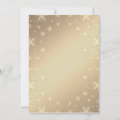 Pinienbäume, goldenes Weihnachtsgebäck - Party Einladung (Rückseite)