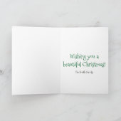 Pinienbäume im Schnee-Urlaubskarte Feiertagskarte (Innenseite)