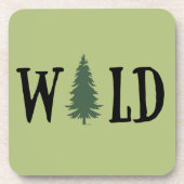 Pinienbäume im Wald Getränkeuntersetzer (Vorderseite)