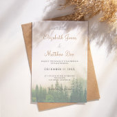 Pinienbäume im Wald Hochzeitspaziergang Einladung