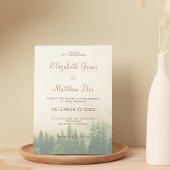 Pinienbäume im Wald Hochzeitspaziergang Einladung