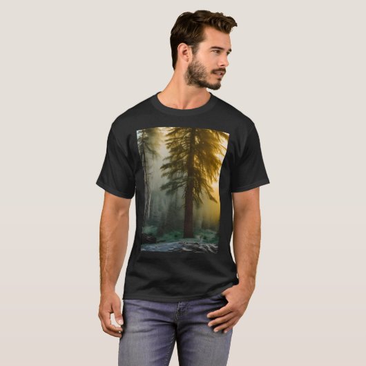 Pinienbäume im Wald T-Shirt (Vorne ganz)
