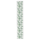 Pinienbäume in grüner Wasserfarbe - Weihnachten Großer Tischläufer (Vorderseite)