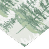 Pinienbäume in grüner Wasserfarbe - Weihnachten Großer Tischläufer (Ecke)
