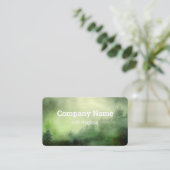 Pinienbäume in Nebellandschaft, unangenehmes Grün Visitenkarte (Stehend Vorderseite)