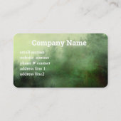 Pinienbäume in Nebellandschaft, unangenehmes Grün Visitenkarte (Rückseite)