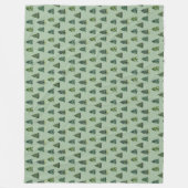 Pinienbäume Muster Weihnachten Grüne Farbe Fleecedecke (Vorderseite)