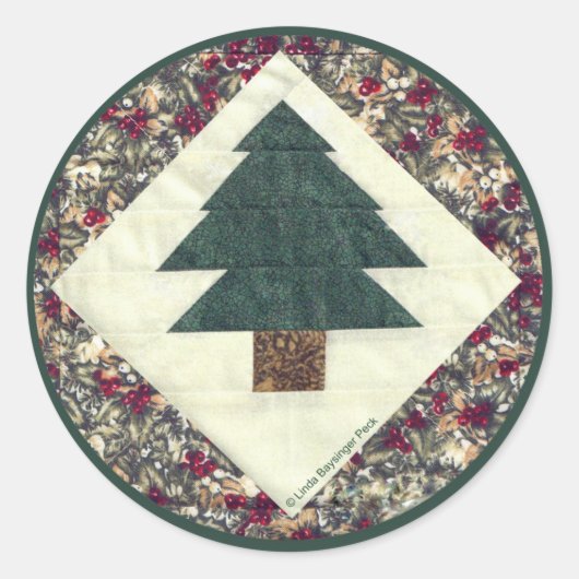 Pinienbäume Runder Aufkleber (Vorderseite)