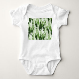 Pinienbäume Schnee: Weihnachten in Aquarellen. Baby Strampler