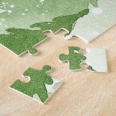 Pinienbäume Schnee: Weihnachten in Aquarellen. Puzzle (Seite)