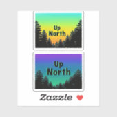 Pinienbäume Silhouette - erkunden Sie die herrlich Aufkleber (Blatt)