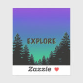 Pinienbäume Silhouette - erkunden Sie die herrlich Aufkleber (Blatt)