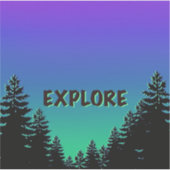 Pinienbäume Silhouette - erkunden Sie die herrlich Aufkleber (Vorderseite)