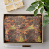 Pinienbäume und Herbstbänke Seidenpapier (Geschenk)