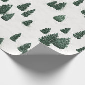 Pinienbäume und Schnee Geschenkpapier (Ecke)