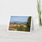 Pinienbäume und schneebedeckte Berge Karte (Vorderseite)