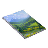 Pinienbäume vereinen sich in der Natur Notizblock (Rechte Seite)