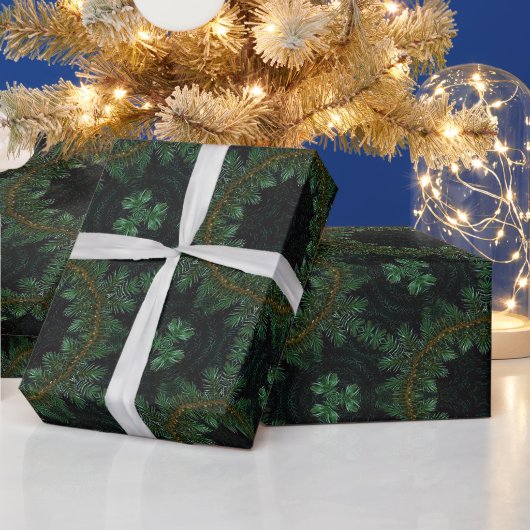 Pinienbaumstruktur Geschenkpapier (Feiertage)