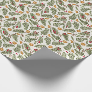 Pinienfrüchte, Berere, kandierte Orangen, Weihnac Geschenkpapier