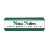 Piniengrüne Weihnachtsfeiertage Rücksendeadresse (Vorne)