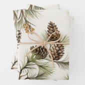 Pinienkegel Wrapping Paper Geschenkpapier Set (Beispiel)