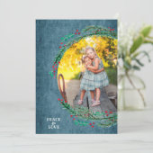 Pinienkerne Foto Feiertagskarte (Stehend Vorderseite)