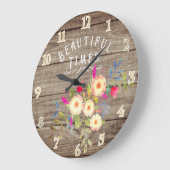 Pinienkiefer Große Wanduhr (Winkel)