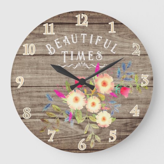 Pinienkiefer Große Wanduhr (Vorderseite)