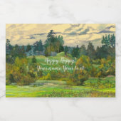 Pinienmalerei Alkoholflaschenetikett (Einzelnes Label)