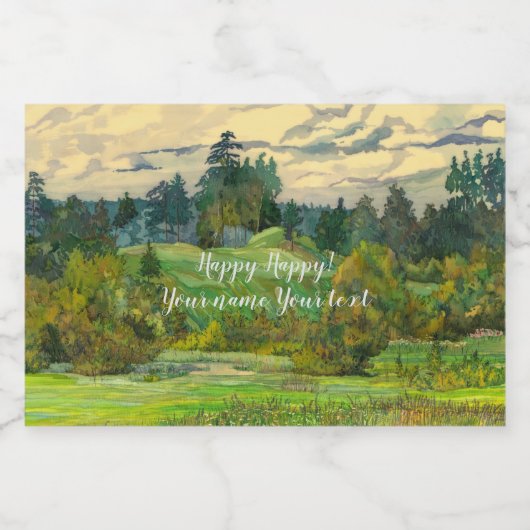 Pinienmalerei Alkoholflaschenetikett (Einzelnes Label)