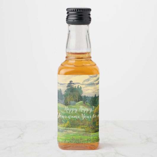 Pinienmalerei Alkoholflaschenetikett (Vorderseite)