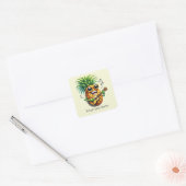 Pinienmusik Quadratischer Aufkleber (Umschlag)