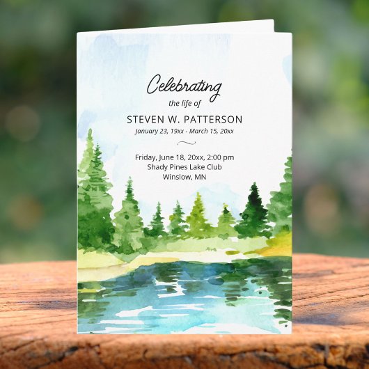 Piniensee, Beerdigung des Fotos des Lebens Programm