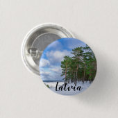 Pinienwald an der Küste Lettlands Button (Vorne & Hinten)
