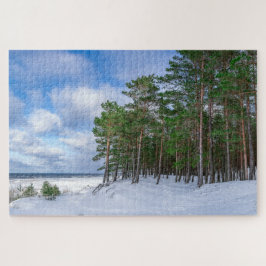 Pinienwald an der Küste Lettlands Puzzle