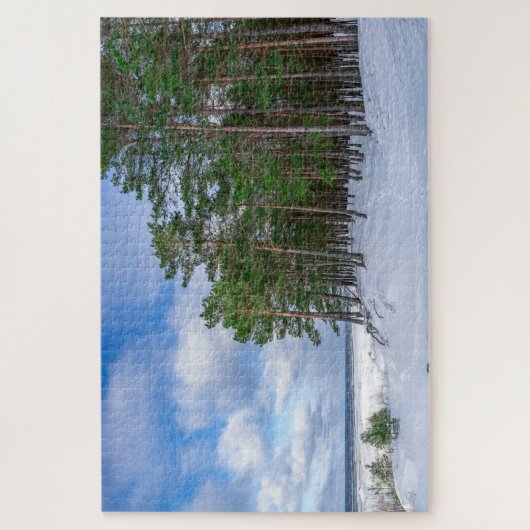 Pinienwald an der Küste Lettlands Puzzle (Vertikal)