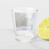 Pinienwald an der Küste Lettlands Schnapsglas (Rückseite)