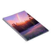 Pinienwald bei Sonnenuntergang Notizblock (Rechte Seite)