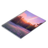 Pinienwald bei Sonnenuntergang Notizblock (Linke Seite)