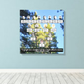 Pinienwald Foto Familienbaum 4 Generation Leinwanddruck (Insitu (Holzboden))