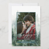 Pinienwald-Foto Feiertagskarte (Vorderseite)