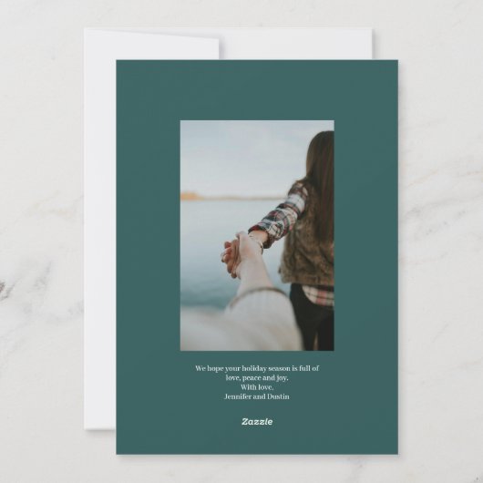 Pinienwald-Foto Feiertagskarte (Rückseite)