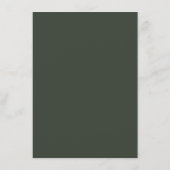 Pinienwald-Hochzeitstich Begleitkarte (Rückseite)