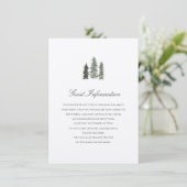 Pinienwald-Hochzeitstich Begleitkarte (Stehend Vorderseite)