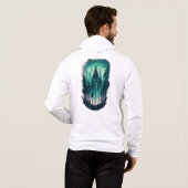 Pinienwald Landschaft Bella + Leinwand Ganzes Hoodie (Schwarz voll)
